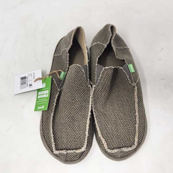 New men\'s 8 Sanuk Rounder slip on shoes in brown main image 7
